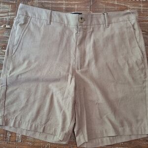 Ben Sherman Regular Fit Zip Flat Front Shorts Men’s 38 Khaki NWT‎ $89